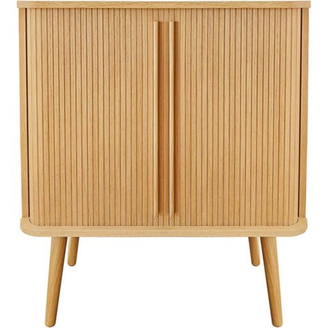Buffet 2 Portes Design "Rove" 95cm Chêne (1/5)