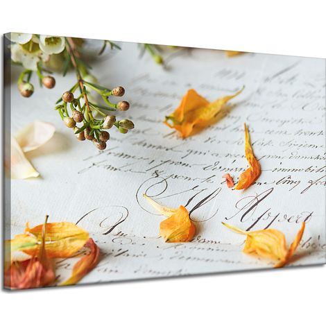 Stampa su tela "Botanica: Petali di fiori" 120x80 cm
