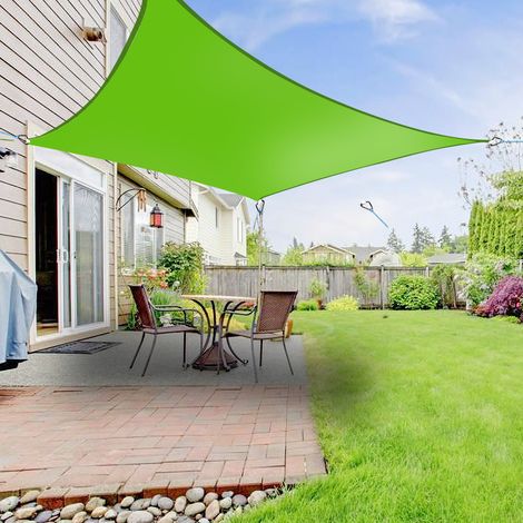 Greenbay Sun Shade Sail Garden Patio Party Sunscreen Awning Canopy 98% UV Block Square Light Green 5x5m
