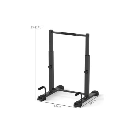 Barres de parallèles / station de dips jusqu'à 540 kg, hauteur réglable, barre de fitness, parallettes, poignées de pompes pour callisthénie, à la maison, musculation (1/5)