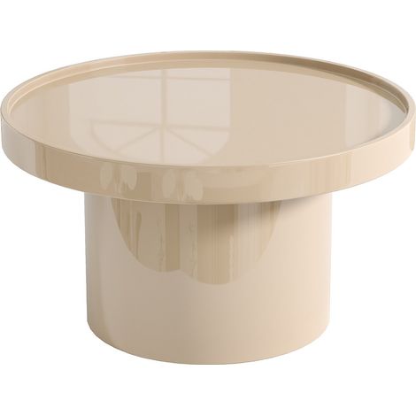 Table basse en MDF - Beige laqué - SYBEVA
