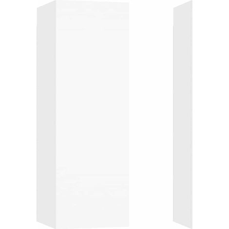 vidaXL Muebles para TV 2 uds madera contrachapada blanco 30,5x30x90 cm (1/2)