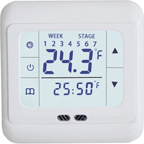 Thermostat numérique blanc à écran tactile, système de chauffage au sol, pour la maison, régulateur de température, AC 220V