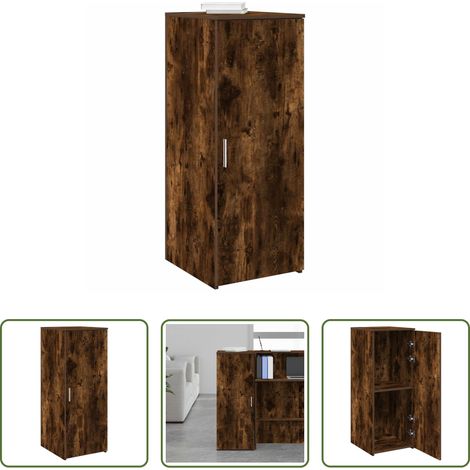 vidaXL Büroorganisation - Lagerschrank Räuchereiche 40x45x103,5 cm Holzwerkstoff (1/5)