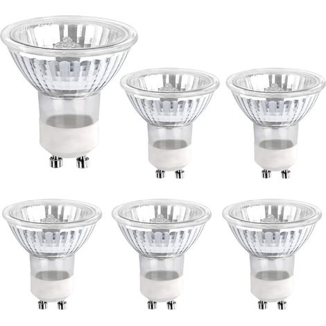 Halogenlampe GU10 35 W 230 V, 380 lm Warmweiß 2700 K, dimmbare Halogen-Spot-Glühbirne, für Schrankbeleuchtung, Ausstellungsbeleuchtung, 6 Stück