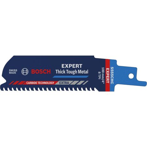 Bosch Accessories 2608900372 EXPERT ‘Thick Tough Metal’ S 1255 CHC Säbelsägeblatt, 10 Stück Sägeblat