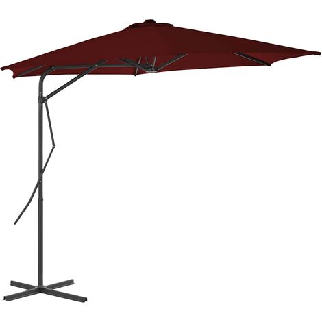 Maison Exclusive - Sonnenschirm mit Stahl-Mast 300x230 cm Bordeau (1/5)