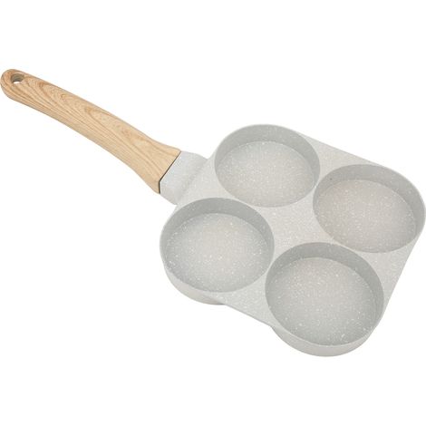 Poêle à Omelette 4 Tasses Antiadhésive pour Cuisinière à Induction, Poêle à Hamburger Mini avec Poignée (1/5)
