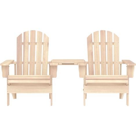 Maison Exclusive - Adirondack-Gartenstühle mit Tisch Massivholz T (1/5)