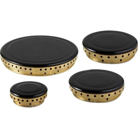 Tapas para quemadores de cocina, tapa esmaltada, anillo de latón, tamaño estándar, compatible con varios modelos, materiales resistentes al calor.