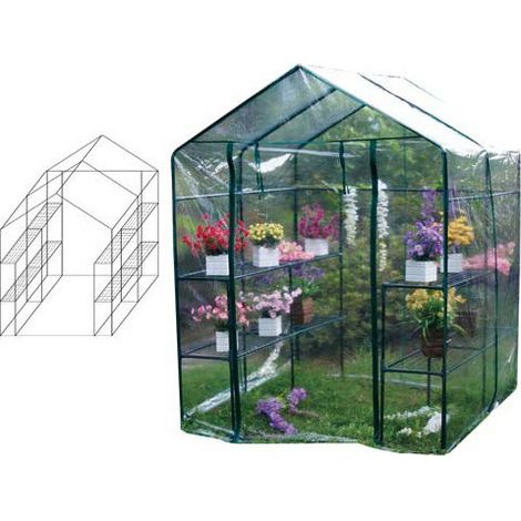 Estructura de acero con cubierta de PVC L143xP143xH195 cm