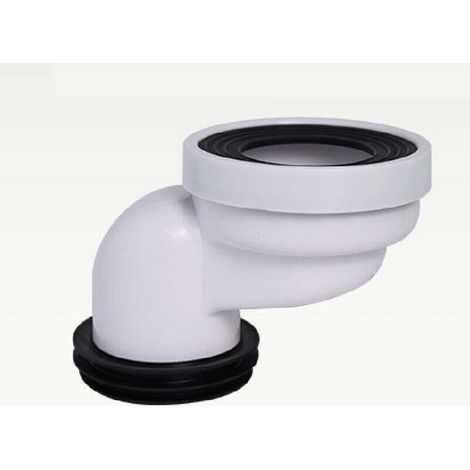 Buse de raccordement pour tuyau de toilette - Buse de vidange droite excentrique (10 cm)