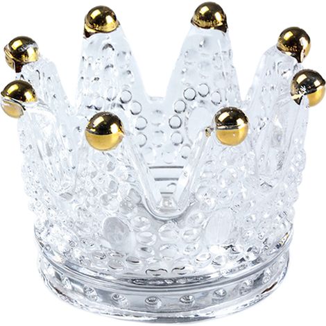 Glaskerzenhalter mit beschwertem Fuß, 12,5 cm hoch, 7,5 cm Durchmesser, klar, für 1 Dekokerze, Wohnaccessoire, Geschenkidee (1/5)