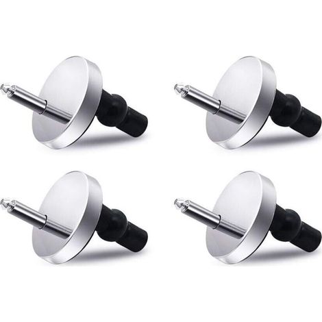 Abattant WC Fixations Charnières 2 Paire Libération Rapide Top Fix Store Charnières Trou de Fixation Extensible Caoutchouc Vis avec Base de 50mm 4 Pièces (1/4)