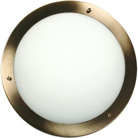 Plafoniera Candellux Aquila 31cm E27 IP44 ottone bianco (1/5)