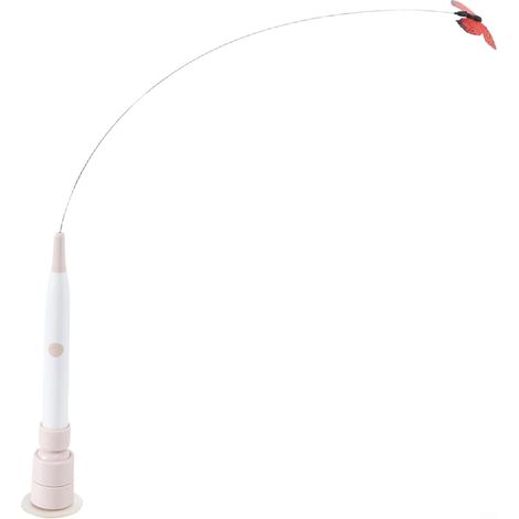 Baguette électrique rechargeable pour chat - Jouet interactif avec ventouse - Rotation à 360 degrés - Charge de type C - Poignée amovible - Pour exercices d'intérieur - (A) (1/5)