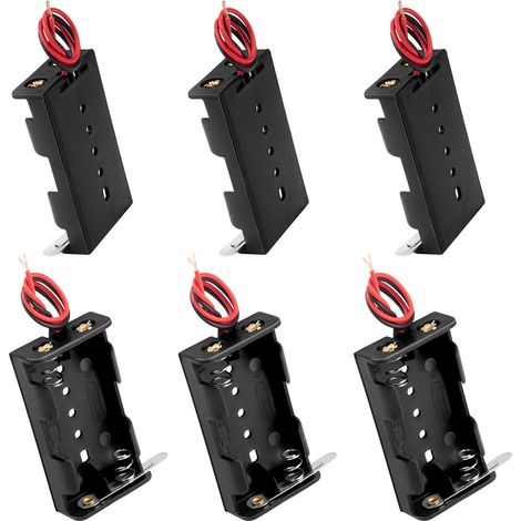 Stück AA-Batteriehalter, 1,5 V, Kunststoff-Batteriehalter mit Drähten und Schalter