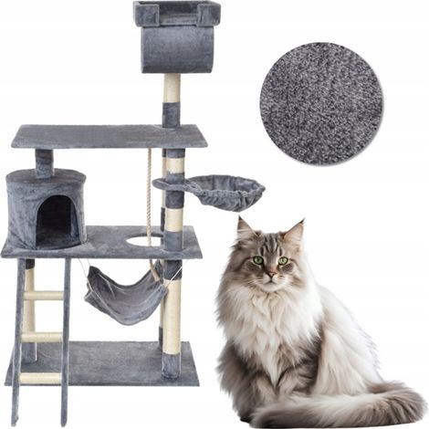 CASETTA NIDO A FORMA DI TORRE TIRAGRAFFI PER GATTI CON AMACA