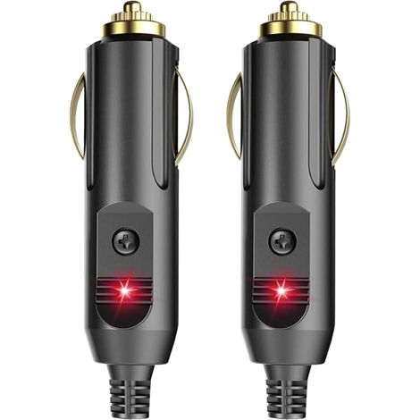 Pieces Universal 12V/24V Cigarette Lighter Plug Male Socket, Car Cigarette Lighter Male Plug for Cooler Air Pump Universal for Car Camper Van C