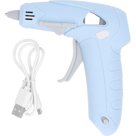 Pistolet à colle sans fil 10W rechargeable USB, 2200mAh, embout anti-brûlure pour bâtons de colle 7mm, usage bureau et bricolage (1/5)
