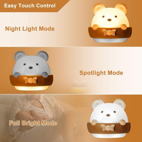 LED-Nachtlicht ohne Bohren mit Fernbedienung, augenschonende Nachttischlampe, Kinderzimmer (1/5)