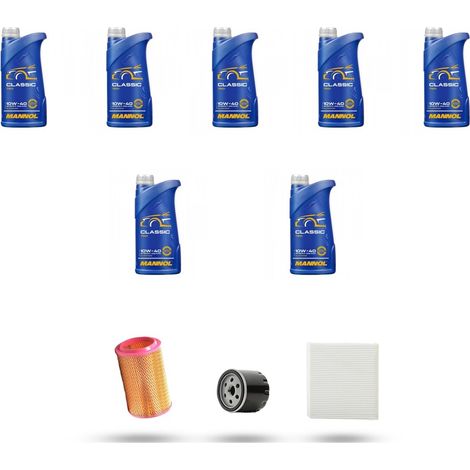 Kit tagliando 4 FILTRI e 7L OLIO compatibile con Alfa Romeo 156 (932) 2.5 V6 24v 140kw dal 1997 -2000 (1/5)