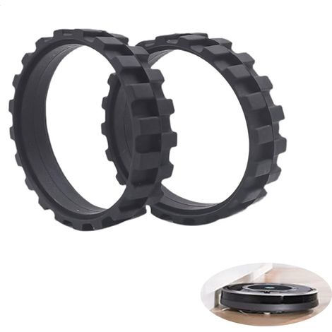 Pneus pour Irobot Roomba Wheels Series 500, 600, 700, 800, 900 E5 E6 I7 Pneus de rechange Anti-dérapant Montage facile (2 paires) (1/5)