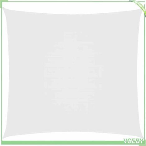 Voile de parasol - FAFEICY - 135252 - Carré 6x6 m - Tissu Oxford PU - Blanc (1/5)