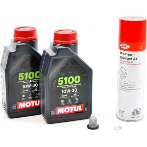 Kit Entretien Vidange Standard pour HONDA NSS 250 X Forza de 2005 à 2011 - MOTUL 5100 10W30 2L