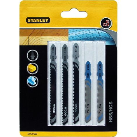 LAMA PER SEGHETTO ALTERNATIVO SET MISTO HCS (3 pz) + HSS (2 pz) - blister  - STANLEY