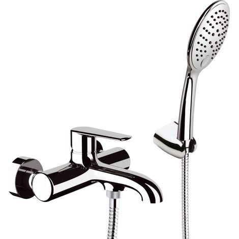 Kit Doccino e Miscelatore Monocomando per Vasca in Ottone Mariani Armonia Cromato