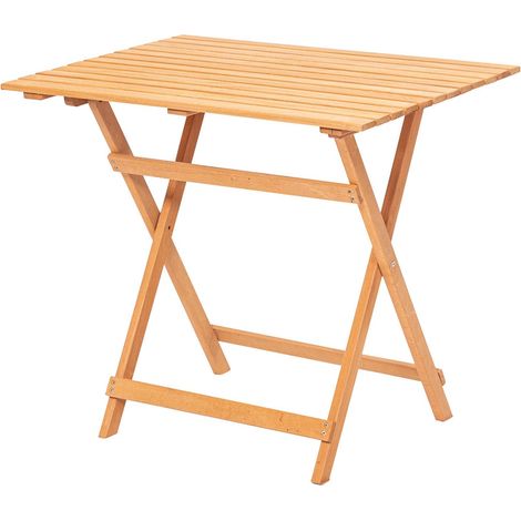 Table d'extérieur Lestizza, 4 places, table pliante, 60x80x72h cm Marron (1/4)