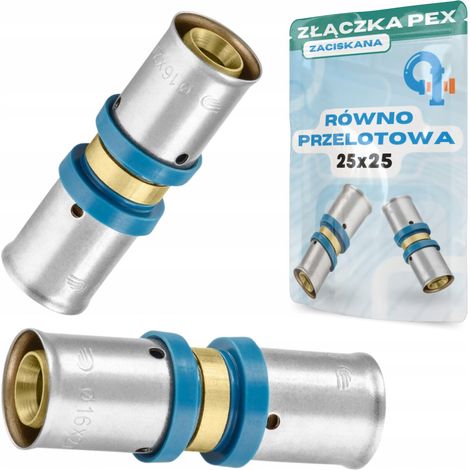 Conector de manguito PEX 25x25 prensado de diámetro igual (1/5)
