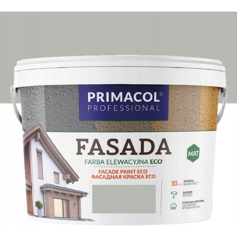 Peinture de façade écologique professionnelle PRIMACOL Gris mat 2,7 L 1 pièce