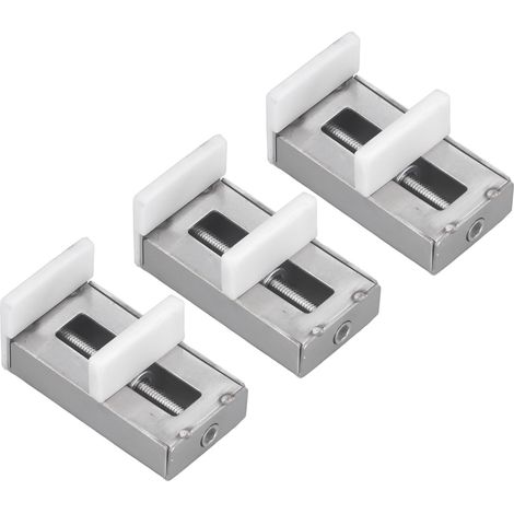 Verrou de fenêtre coulissante en acier inoxydable, lot de 3, sécurité ajustable avec clé pour porte et fenêtre (1/5)