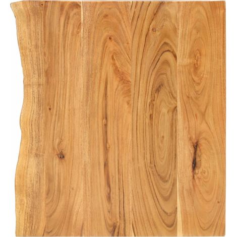 Vidaxl – Dessus de meuble-lavabo en bois d'acacia 80x52 cm – Épaisseur 25 mm – Bord de bois vivant – Finition laquée et polie