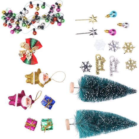 Sapin de Noël miniature pour maison de poupée, à monter soi-même, finitions soignées, aspect adorable. (1/5)