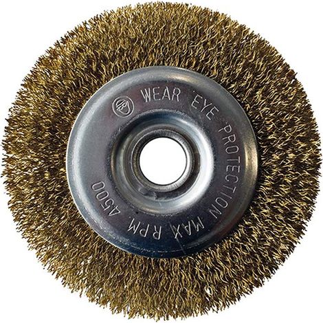 GLORIA Spazzola per fughe in filo d’acciaio, Accessorio per gli utensili MultiBrush e WeedBrush, Spazzola in filo metallico/in ottone per la pulizia di fughe, Diametro di 11 cm, larghezza di 15 mm