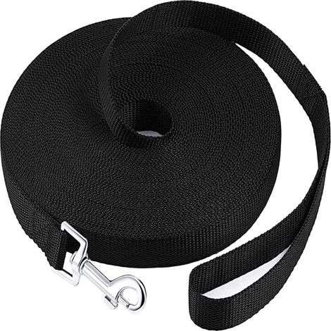 Longe de Dressage pour Chien, Laisse Longue pour Petites à Grandes Tailles (Noir, 20m2cm（65ft）) (1/5)