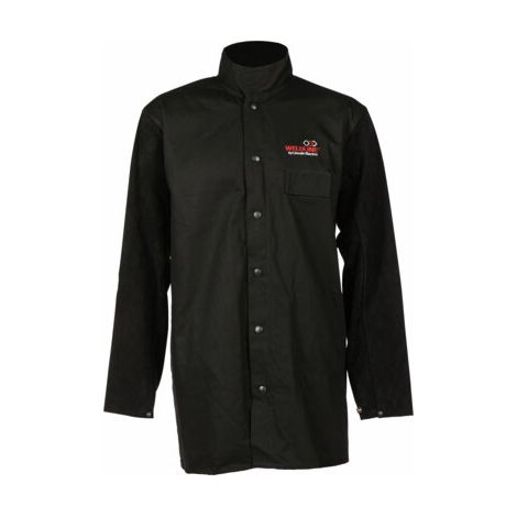 Veste de soudage coton et manches en croûte de cuir, taille M, LINCOLN