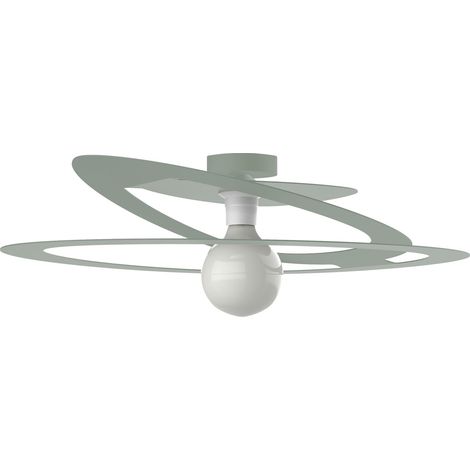 LUMICOM DILATE Plafoniera, 1X E27, max 42W, metallo, verde iceberg, D.60cm