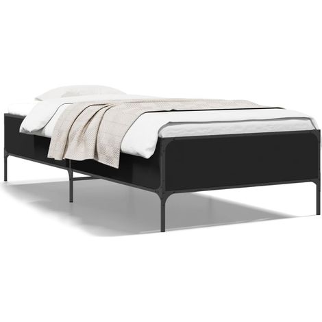 Maison Exclusive - Giroletto Nero 100x200 cm in Legno Multistrato e Metallo (1/5)