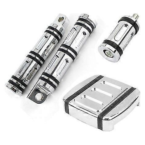 Motorrad-Bremspedalauflagen, Fußrasten, Schalthebelauflagen für Harley Sportster 883, Dyna, Softail, Breakout, Custom Street, XG750 – Chrom-Set (1/5)