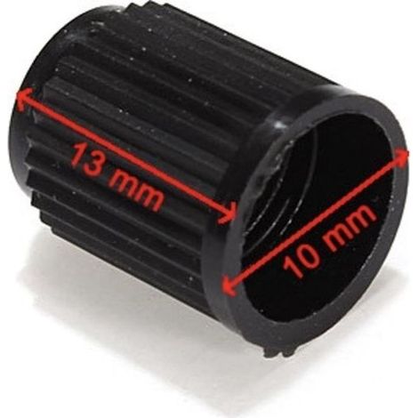 Lot de 5 bouchons de valve universels en plastique pour voiture - Noirs (1/2)