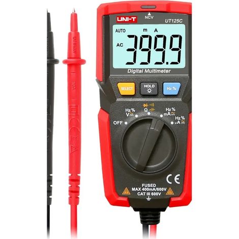 Multimeter Digital Pocket 600v Ac/dc 400ma Ac/dc Uni-t Uni-t Ut125c