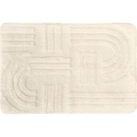 Tapis de Bain Design "Strio" 50x75cm Blanc