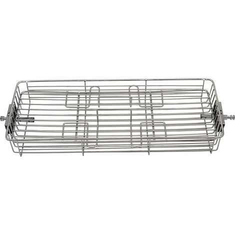 Panier de Cuisson Tourne Broche d'acier Inoxydable, Grille Poisson Barbecue, Panier de Cuisson Plat pour Viande Poisson Fruits et Légumes Pain, pour Barbecue et Four (1/5)