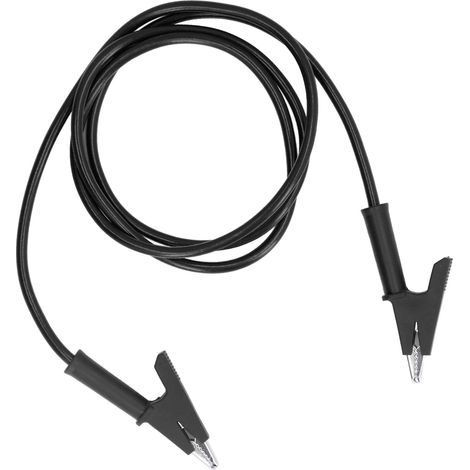 Krokodilklemmen-Prüfleitung, doppelseitig, 10 mm Öffnung, Prüfkabel für Fahrzeugbatterien, schwarz (1/5)