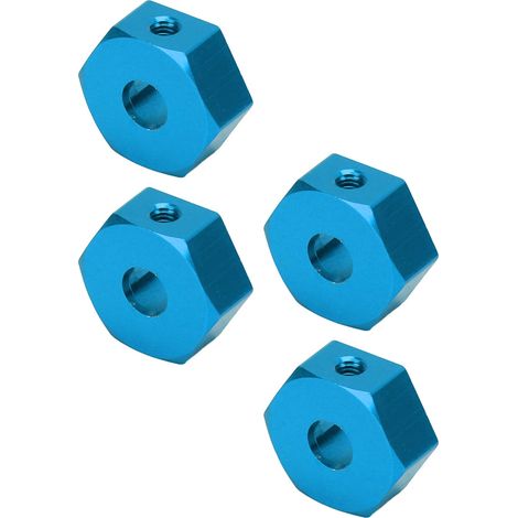 Lot de 4 écrous hexagonaux de roue RC 1/10 en aluminium de 14 mm pour moyeu d'entraînement hexagonal de roue AMMRA Big Rock pour Typhon pour Senton (b (1/5)