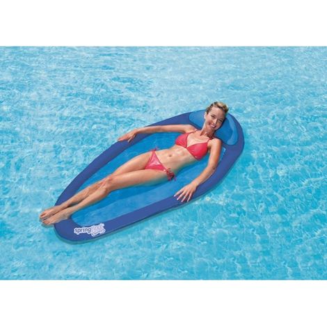 Matelas gonflable de piscine type hamac – Nylon avec technologie spring float – Dimensions 165x91 cm – Sac à séchage rapide – Kerlis (1/5)